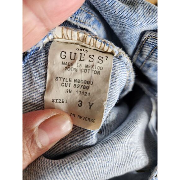 Vintage Guess Denim Toddler 3T Overalls USA Made - Picture 5 of 5